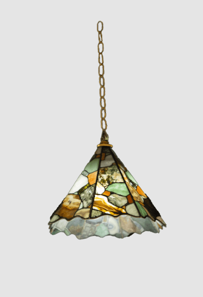 Handcrafted Agate Stone Wall Hanging Lamp